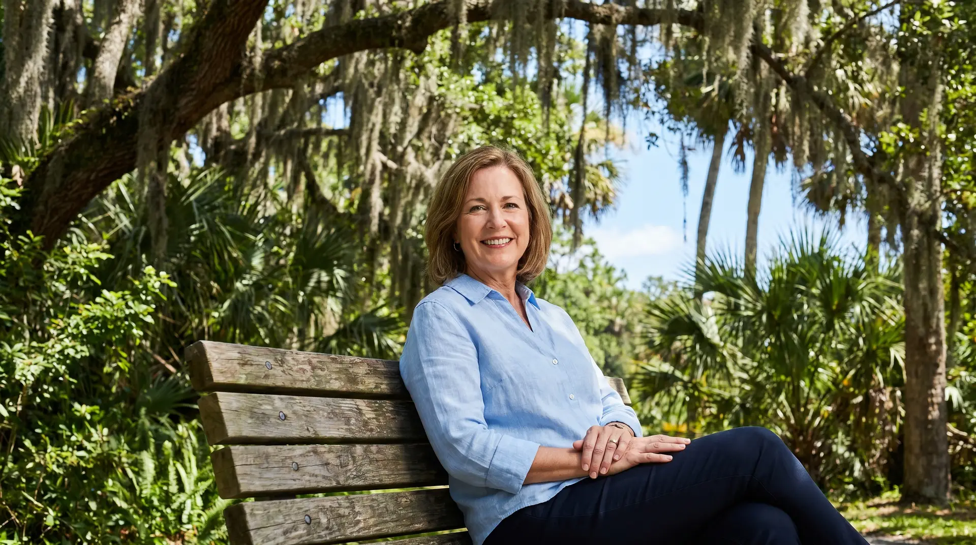 Confident patient after professional skin tag removal consultation at Tampa Bay Dermatology